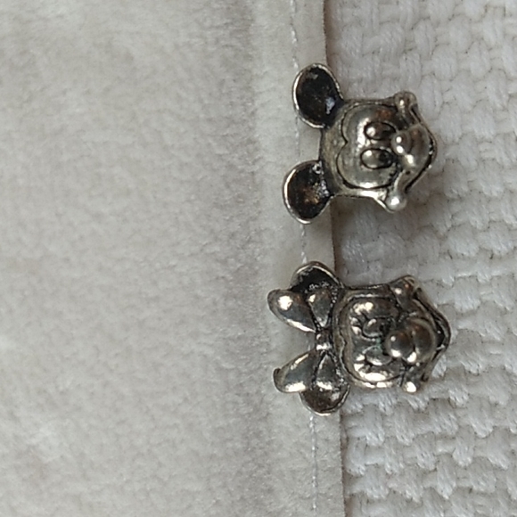 Vintage 925 Sterling Silver Pandora Minnie & Mickey Mouse - Picture 5 of 6